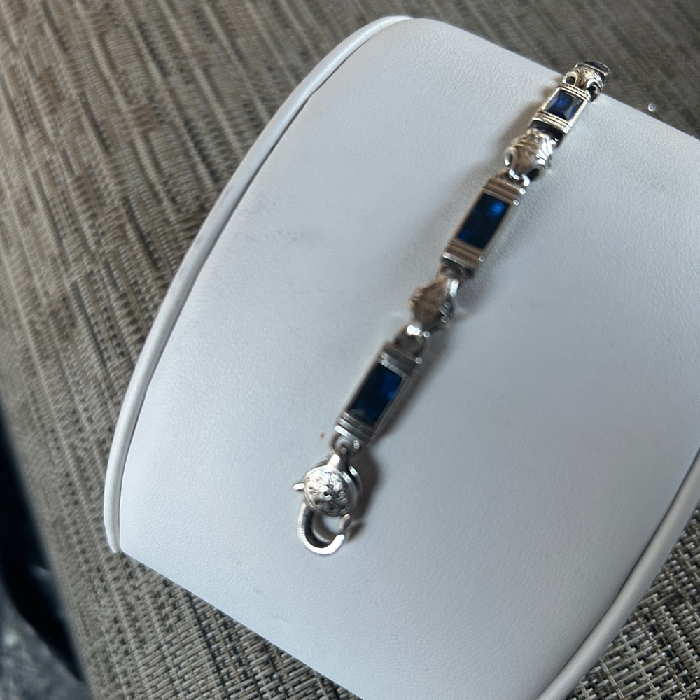 Elegant Silver and Blue unisex bracelet - Picture 4 of 4